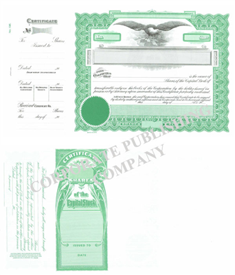 Goes® 196 Green Capital Stock Certificates