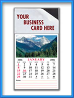 Magnetic Scenic Note Business Card Calendar
