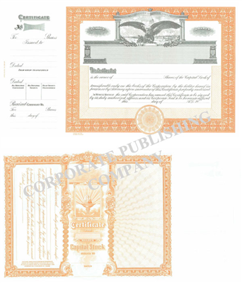 Goes® 365 Orange Capital Stock Certificates