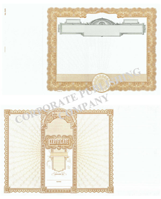 Goes® 505 Brown Panel No Text Stock Certificates