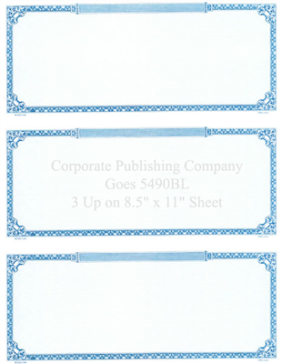 Goes® 5490BL Prism Blue Certificates