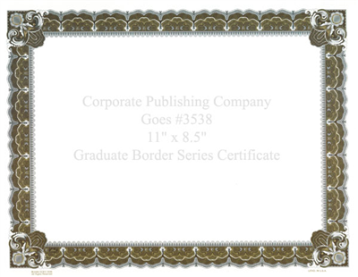 Goes® 3538 Laser Gold Graduate Certificates
