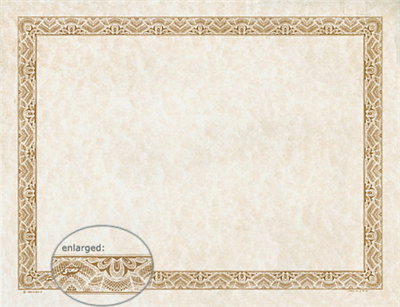 Goes® Brown Parchment Certificates