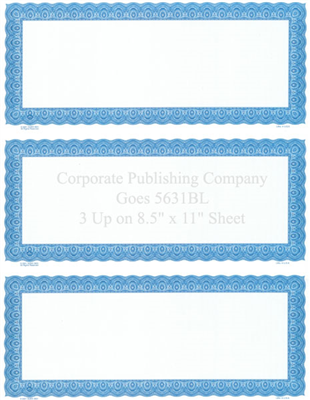 Goes® 5631BL Blue Harmony Certificates
