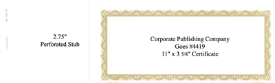Goes® 4419 Gold Bronze Rhythm Certificates