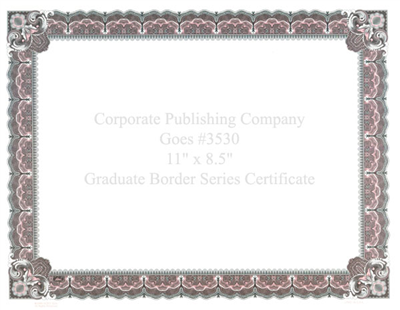 Goes® 3530 Rose Graduate Certificates