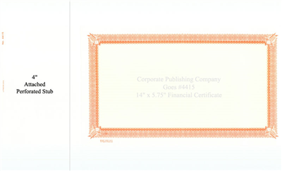 Goes® 4415  Orange Six Point Certificates