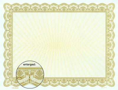 Goes® 2463 Gold Bison Certificates 