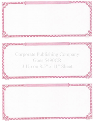 Goes® 5490CR Carmine Prism Certificates