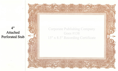 Goes® 138 Brown Antique Certificate