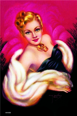 Pinup Poster - Ermine and Gold