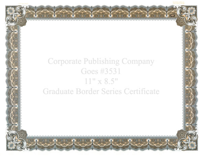 Goes® 3531 Peach Graduate Certificates