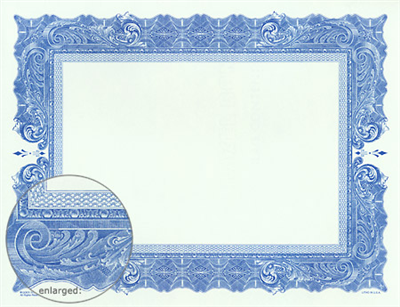Goes® Blue Antique Certificates