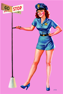 Pinup Poster - Stop and Look