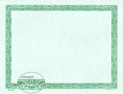 Goes® Green Parchment Certificates
