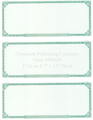 Goes® 5490GN Green Prism Certificates