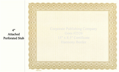 Goes® 4526 Laser Gold Harmony Certificates