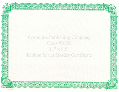 Goes® RGN Green Ribbon Certificates