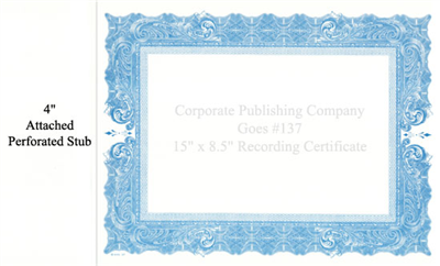 Goes® 137 Blue Antique Certificate