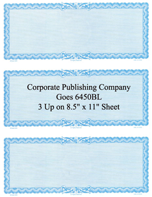 Goes® 6450BL Blue Ripple Certificates