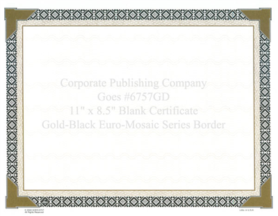 Goes® 6757GD Euro-Mosaic Certificates