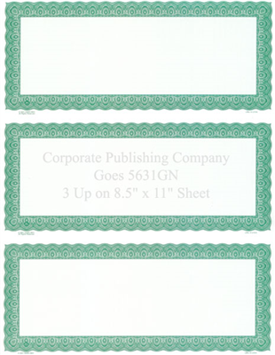 Goes® 5631GN Green Harmony Certificates