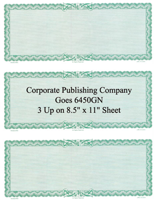 Goes® 6450GN Green Ripple Certificates