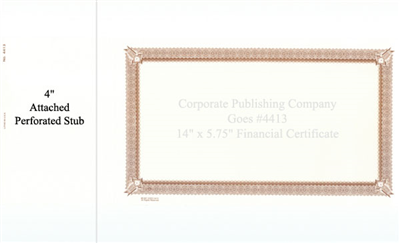 Goes® 4413 Brown Six Point Certificates