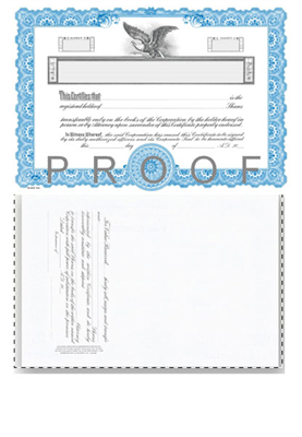 Goes® KG3 Custom Printed Stock Certificate