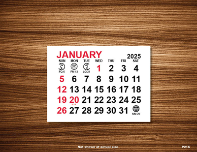 P216A Standard Date Calendar Pad