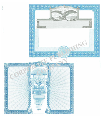 Goes® 366 Blue No Text Stock Certificates
