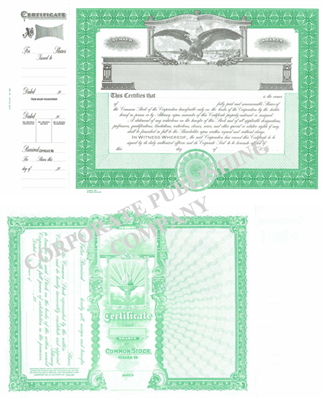 Goes® 1364COM  Eagle Common Stock Certificate